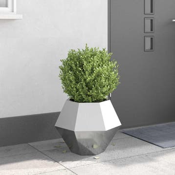 vidaXL Plantenbak Zilver 50 x 50 x 40 cm Gegalvaniseerd, Verzenden, Minder dan 60 cm, Nieuw, Metaal
