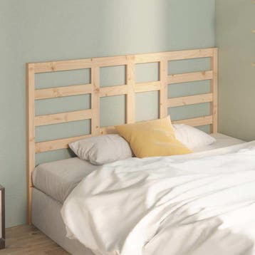 vidaXL Hoofdbord 126x4x104 cm massief grenenhout, Verzenden, Nieuw, Bruin, Hout