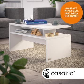 Salontafel Sacramento Wit 95x55x50cm (Meubelen, Interieur), Verzenden