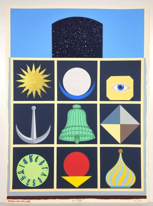 Lucio Del Pezzo (1933-2020) - Russia come Rosso, Antiek en Kunst, Antiek | Overige Antiek