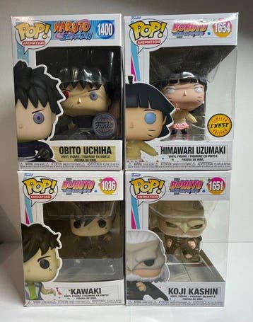 Funko - Funko Pop Obito Uchiha; Himawari Uzumaki; Kawaki;