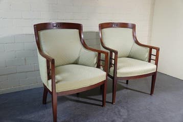 Schuitema-stijl - Fauteuil (2) - Hout, Fluweel - Art Deco