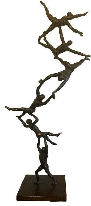 Benjamin Wouters (XX) - sculptuur, Human Spiraling - 79 cm, Antiek en Kunst
