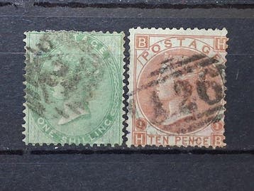 Groot-Brittannië 1857/1867 - Queen Victoria, Sg nr 72 1s, Postzegels en Munten, Postzegels | Europa | UK, Gestempeld