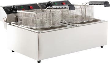 Combisteel Friteuse | Elektrisch | 6+6L | 2x 230v | 590x440x, Ophalen of Verzenden, Nieuw in verpakking