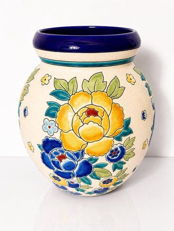 Boch Frères Keramis - Charles Catteau - Vaas - model 951,, Antiek en Kunst, Antiek | Glas en Kristal