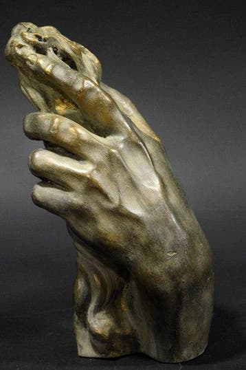 sculptuur, Mano di Zeus che regge il fulmine - 26 cm - Hars,