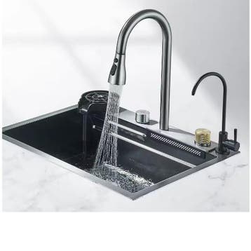 Waterval Inbouw Spoelbak van RVS 304 voor Keuken, Huis en Inrichting, Verzenden, Nieuw