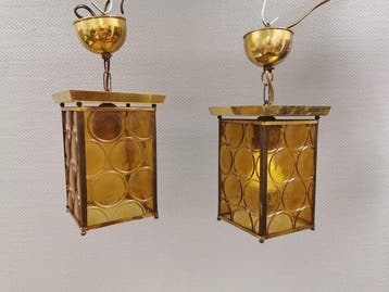 Fischer Leuchten - Lantaarn (2) - Glas, Metaal