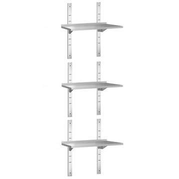 GGM Gastro | 3-laags RVS wandplank PREMIUM - 600x400mm |, Verzenden, Nieuw in verpakking, RVS Meubilair