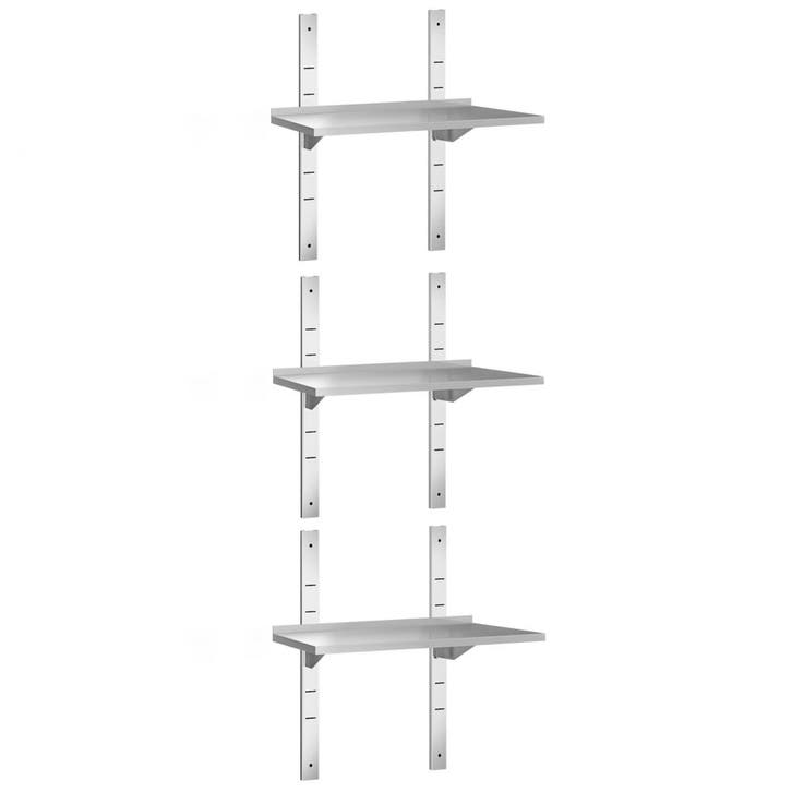 GGM Gastro | 3-laags RVS wandplank PREMIUM - 600x400mm |, Zakelijke goederen, Horeca | Keukenapparatuur, Nieuw in verpakking, RVS Meubilair