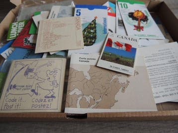 Canada - Selectie van notitieboeken in een doos., Gestempeld