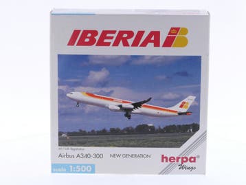 Schaal 1:500 Herpa 504645 Iberia Airbus A340-300 Reg.Nr...., Ophalen of Verzenden, Gebruikt