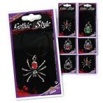 Zilveren spinnen heksen thema ketting met diamant - Sieraden, Ophalen of Verzenden, Nieuw