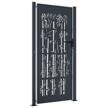 Luxe Toegangspoort 105x205cm antraciet - retour buitenkans, Tuin en Terras, Met poort, Ophalen of Verzenden, Zo goed als nieuw