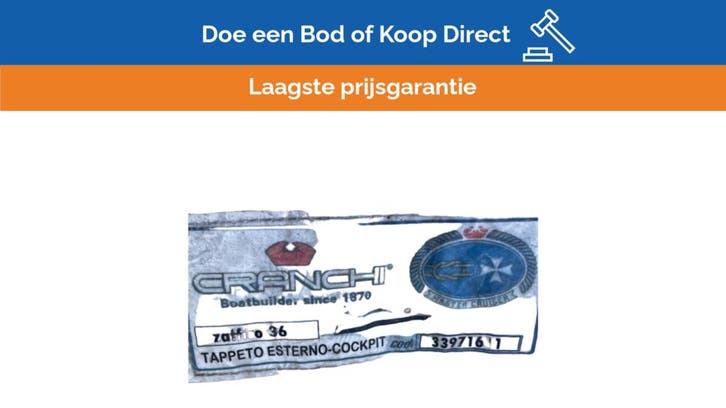 Bieden: Cranchi Zaffiro 36 blue coated cockpit anti-slip Ca, Watersport en Boten, Bootonderdelen, Nieuw, Zeilboot of Motorboot