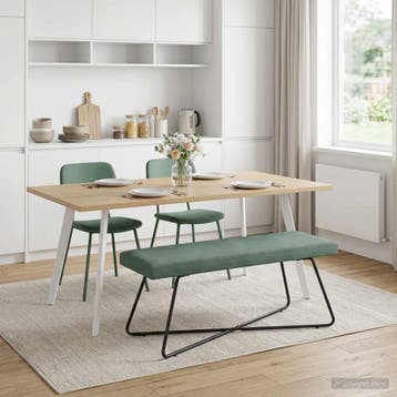 vidaXL Bank Zeegroen 110 x 40 x 45 cm fluweel, Verzenden, Nieuw, Stof
