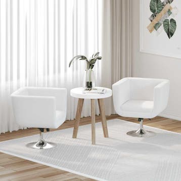 vidaXL Barstoelen 2 st kunstleer wit, Huis en Inrichting, Verzenden, Nieuw