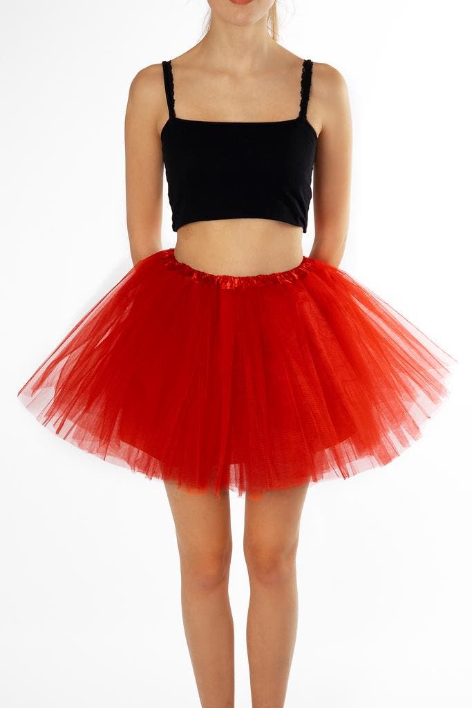 KIMU® Tutu Rood Tule Rokje M L 164 170 176 Rode Petticoat Ro, Kleding | Dames, Carnavalskleding en Feestkleding, Nieuw, Maat 38/40 (M)