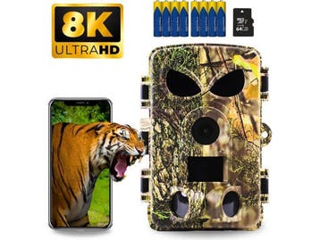 Professionele Wildcamera - 60 MP - 8K Ultra HD - Nachtzicht, Audio, Tv en Foto, Verzenden, Nieuw