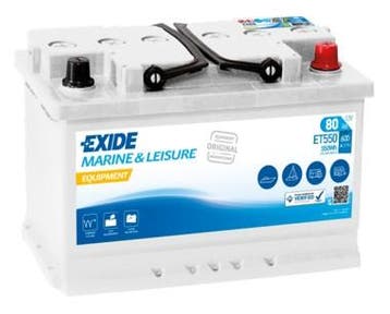 Exide Equipment 12V accu | ET550 | 12V 80Ah, Ophalen of Verzenden, Nieuw