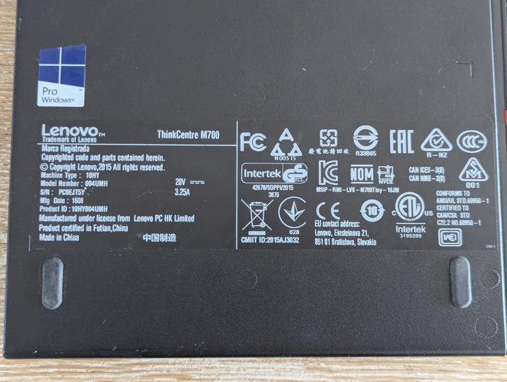 Lenovo ThinkCentre M700 Desktop PC0EJT5Y, Computers en Software, Desktop Pc's, Gebruikt, Ophalen of Verzenden