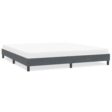 vidaXL Bedframe zonder matras 200x210 cm fluweel donkergrijs, Verzenden, Nieuw, Tweepersoons, Stof