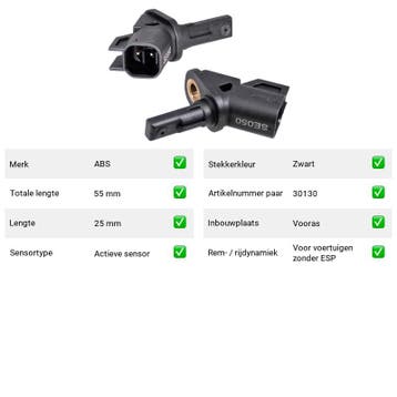 ABS-sensor Vooras Volvo V50 D4 (2010-2012), Verzenden, Nieuw, Volvo