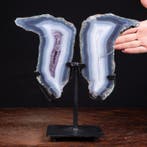 Amethist- en chalcedoon-geodeschijven – Vlindervleugels -
