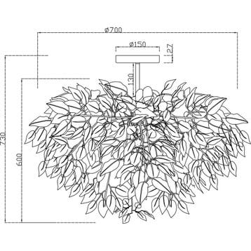 LED Plafondlamp - Plafondverlichting - Trion Lovy - E14, Ophalen of Verzenden, Nieuw, Metaal