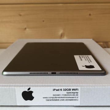 Apple iPad 6 32GB (model 2018) zwart 9.7 WiFi (4G) + ga..., Nieuw