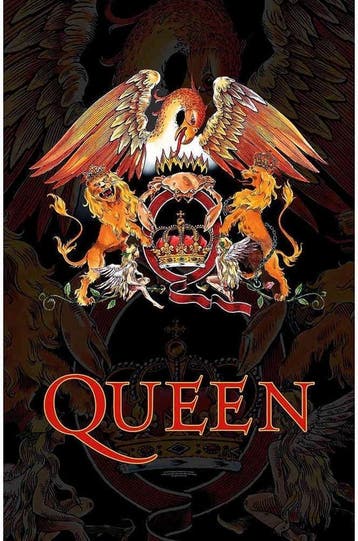 Queen Crest - Textielposter offieciële merchandise, Ophalen of Verzenden, Nieuw, Poster, Artwork of Schilderij
