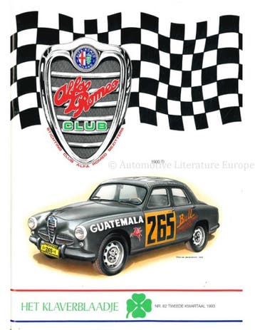 1993 ALFA ROMEO CLUB HET KLAVERBLAADJE 62 NEDERLANDS, Nieuw, Alfa Romeo, Author