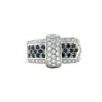 Witgouden vintage gesp ring met diamant 18 kt, Ophalen of Verzenden, Nieuw