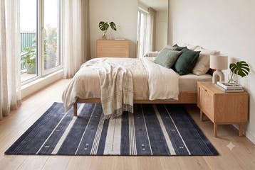 Gestreepte grijze Gabbeh - Vloerkleed - 180 cm - 120 cm -, Huis en Inrichting, Stoffering | Tapijten en Kleden, Nieuw