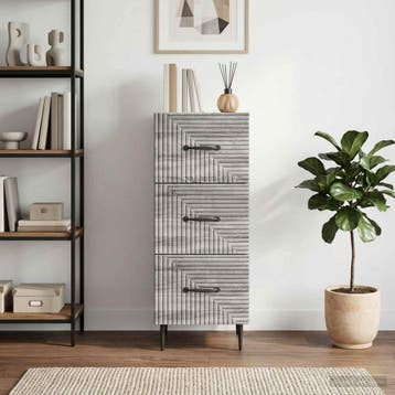 vidaXL Ladenkast Grijs sonoma 33 x 34,5 x 89,5 cm Bewerkt, Verzenden, Nieuw