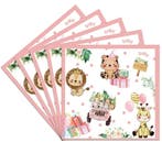 Taart- en cupcake topper set Jungle Safari 25-delig, Ophalen of Verzenden, Nieuw, Taarten of Cupcakes, Versiering