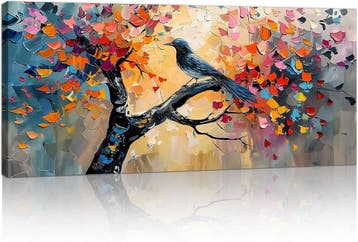 Canvas Levensboom 120x50cm - Grote wanddecoratie, 41% kor..., Ophalen of Verzenden, Nieuw, 100 tot 125 cm, Print