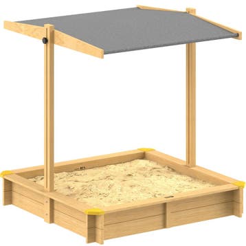 Zandbak Fritzi 140x140x120cm incl zonnedak (Speelgoed), Verzenden, Nieuw