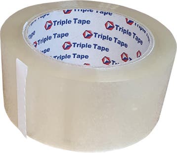 Triple Tape Top low noise 50mm x 66m transparant (1 rol), Verzenden, Nieuw in verpakking