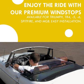 Windscherm Austin Healey,TR4-6, Spitfire, MGB, Nieuw