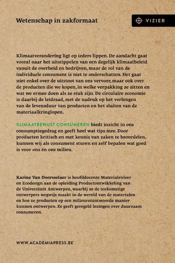 Klimaatbewust consumeren / Vizier 9789401461467, Verzenden, Zo goed als nieuw, Karine Van Doorsselaer