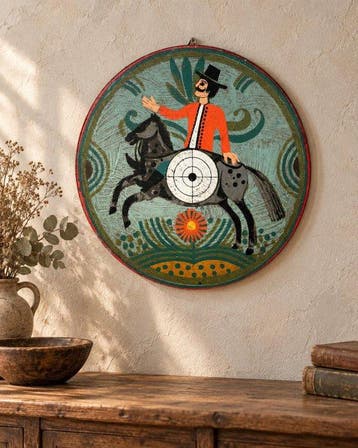 Decoratief ornament - Decoratieve houten schietschijf –