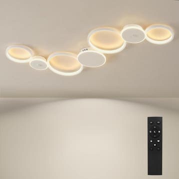Design Woonkamerlamp Wit | Met Afstandsbediening | Laatste, Ophalen of Verzenden, Gebruikt, Metaal