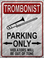 Trombonist Parking Sign Metaal, Ophalen of Verzenden, Nieuw