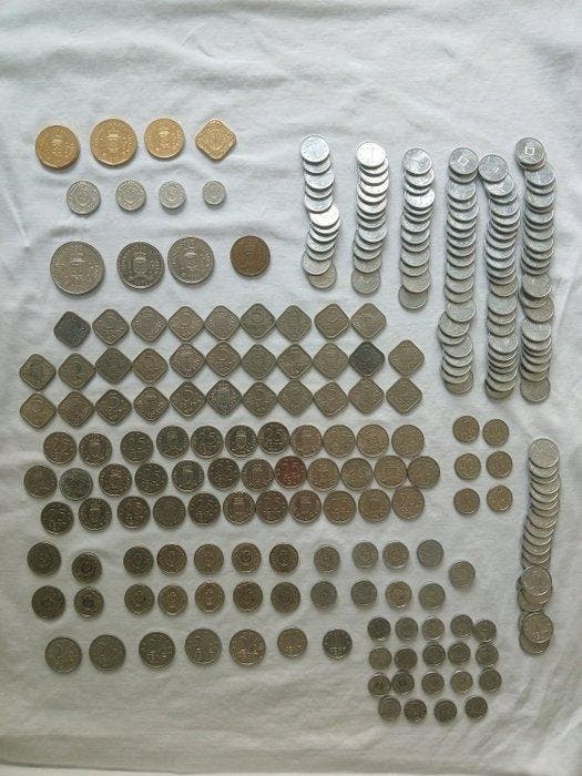 Nederlandse Antillen. 259x coins 1960-2000s (Zonder, Postzegels en Munten, Munten | Nederland