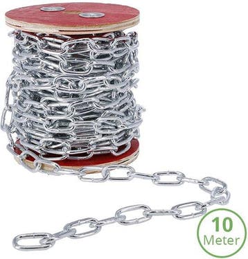 GEGALVANISEERDE KETTING 10M, Nieuw