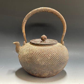 Japanese Tetsubin - Theeketel - Gietijzer - Arare patroon
