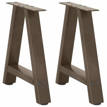 vidaXL Salontafelpoten 2 st A-vormig 38x(42-43) cm staal, Huis en Inrichting, Tafelonderdelen, Verzenden, Nieuw