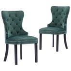 Kuipstoelen fluweel groen | retourdeal 57% korting, Huis en Inrichting, Twee, Overige kleuren, Klassiek, Ophalen of Verzenden